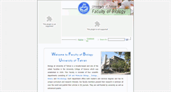 Desktop Screenshot of biology.ut.ac.ir