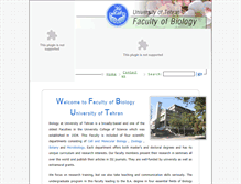 Tablet Screenshot of biology.ut.ac.ir